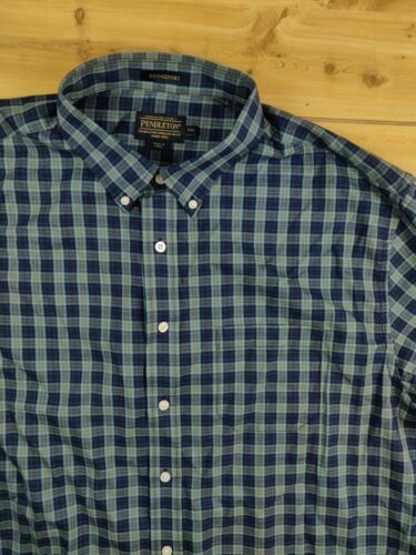 Pendleton Bridgeport Shirt Multi Color Plaid 2XL Button Front Cotton Men's XXL