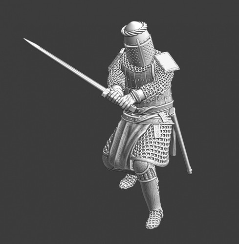 Northern Crusades Miniatures Medieval Danish Vassal Knight on Foot 28mm 32 40 54 - 第 4/7 張圖片