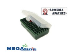 Scatola porta munizioni colpi proiettili megaline calibro 9 mm 100 colpi