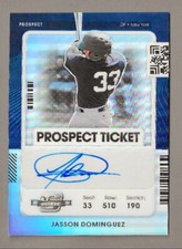 JASSON DOMINGUEZ 2021 Contenders Optic PROSPECT TICKET Silver Prizm AUTO Yankees