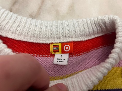 Lego X Target Collection Kids Large Sweater Mix Stripe Boys Girls Colorful - Picture 5 of 7