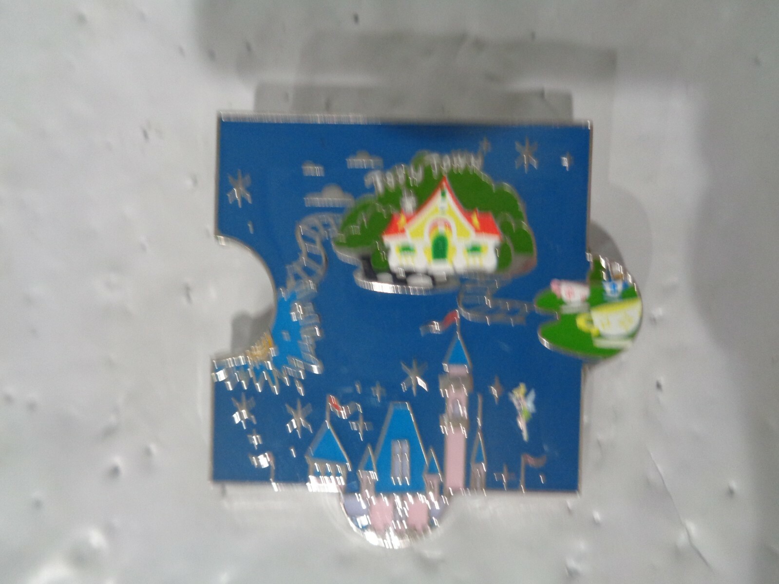 Loungefly / Disneyland 65th Puzzle Map - Toon Town - Teacups - Castle Pin