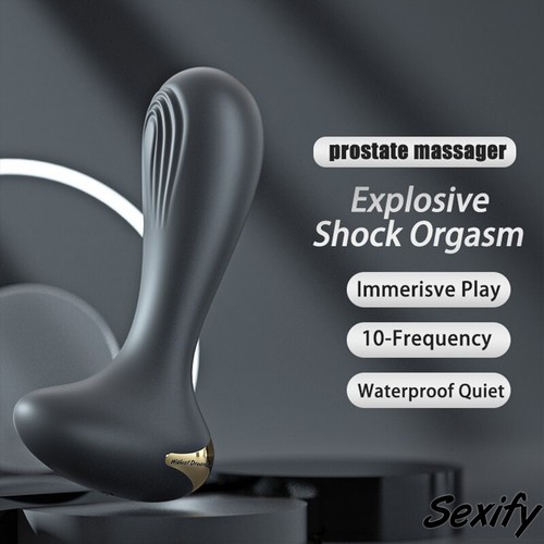 Anal Vibrator Bead Vibrating Prostate Massager Butt Plug Male Dildo USB Sex Toy - Picture 6 of 20