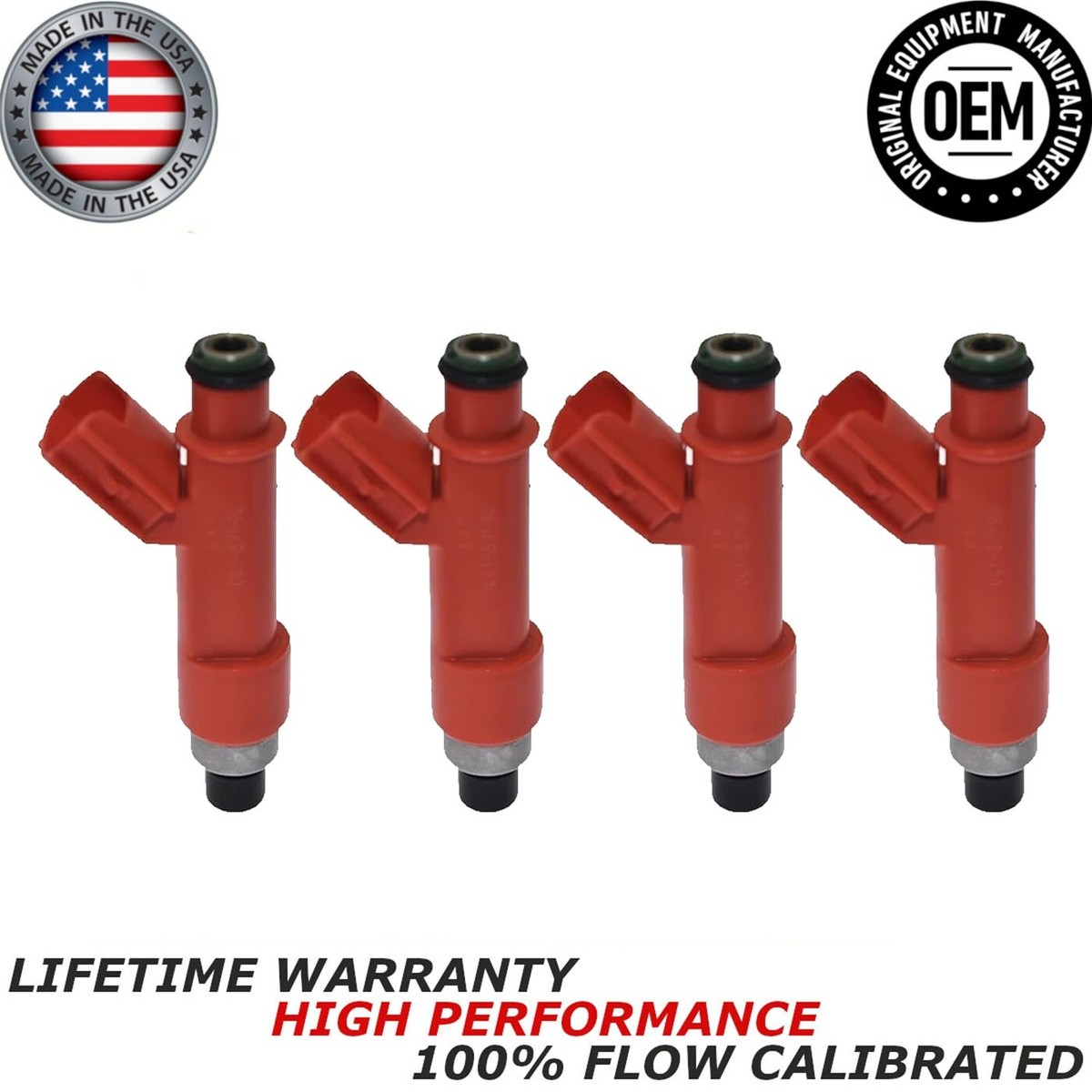 4x OEM DENSO Fuel Injectors – For 2000–2006 Toyota 1.8L I4 (Celica, Corolla, Matrix, MR2) & Chevy/Pontiac