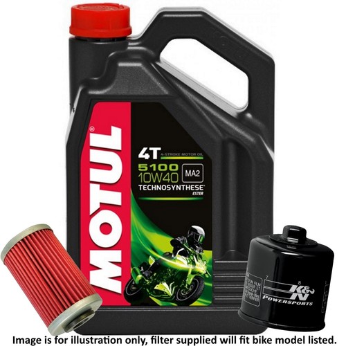 Yamaha YZF 1000 R Thunder Ace, 96-01, 4SV 4VD; Motul 10w40 Öl; K&N Ölfilter Set 4055029461024