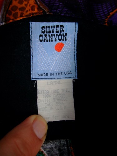shirt 90s Silver Canyon western shirts button down shirt Large colorful cowboy - Picture 10 of 12