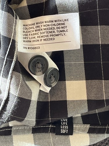 DULUTH UNTUCKED ALASKAN HARDGEAR Herren 2XL Hemd Button-Down schwarz kariert kariert kariert - Bild 8 von 9