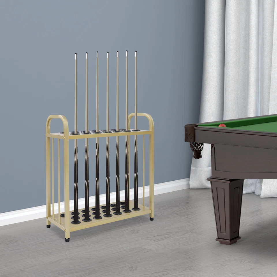 Soporte para tacos de billar de 20 orificios organizador de metal con soporte para tacos de billar Foto 3 de 4
