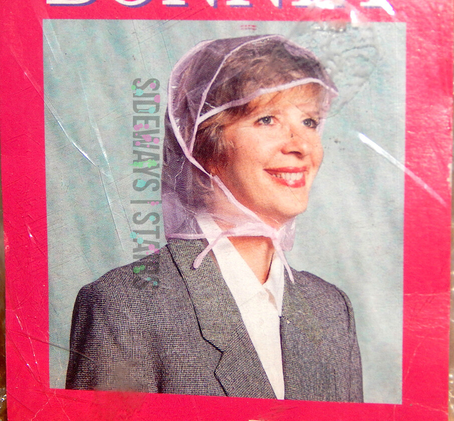 VINTAGE RAIN BONNET W/ VISOR sealed rain hood cover cap