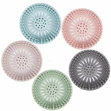 Hair Catcher Durable Silicone Hair Stopper Shower Drain Cover,Easy to Fix,5 Pack