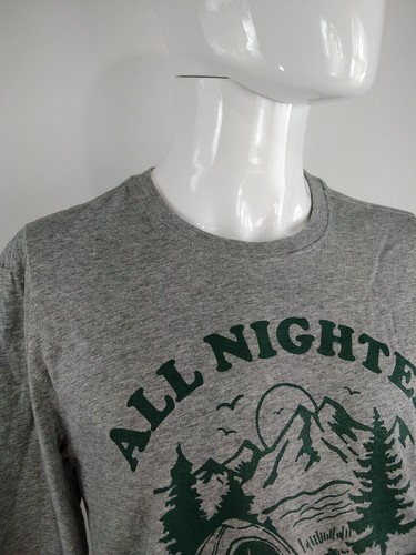 Life is Good Men Long Sleeve Crusher Lite Tee All Nighter Camp Gray Medium 71735 - Imagen 2 de 10