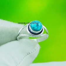 Turquoise Gemstone 925 sterling silver handmade Gift Ring US size 5 to 13