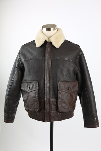 Willis & Geiger Shearling gefütterte echte Lammfell Luftwaffe Pilotenjacke Gr. S - Bild 2 von 8