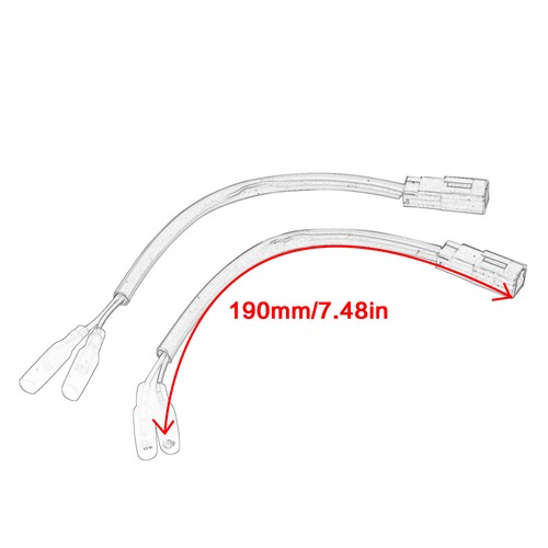 Turn Signal 2 Pin Plug Wire Adapters Indicator Bullet Connector Cable For Ducati - Picture 2 of 8