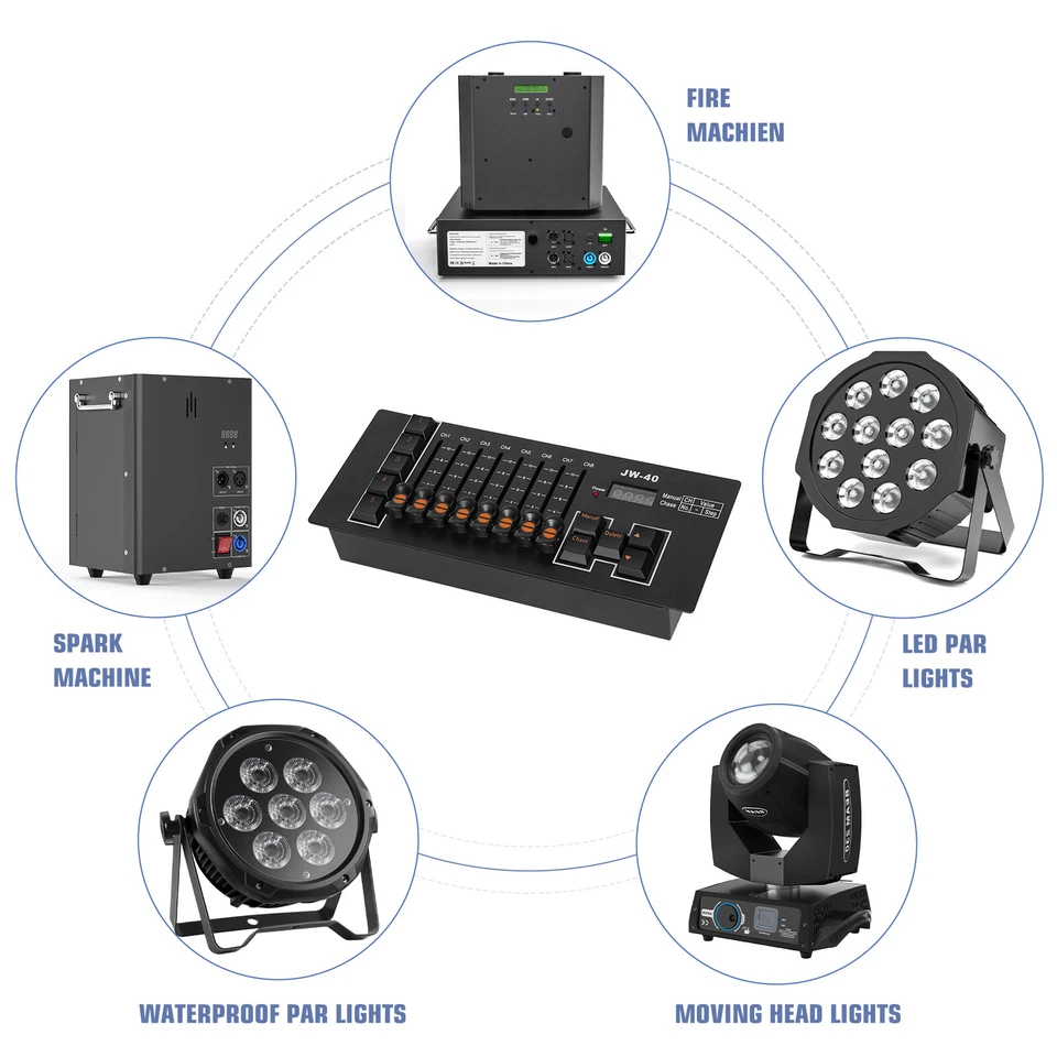 DMX 512 40 Channels Mini Operator Console Control For Stage Lighting DJ Party - Image 2 of 4