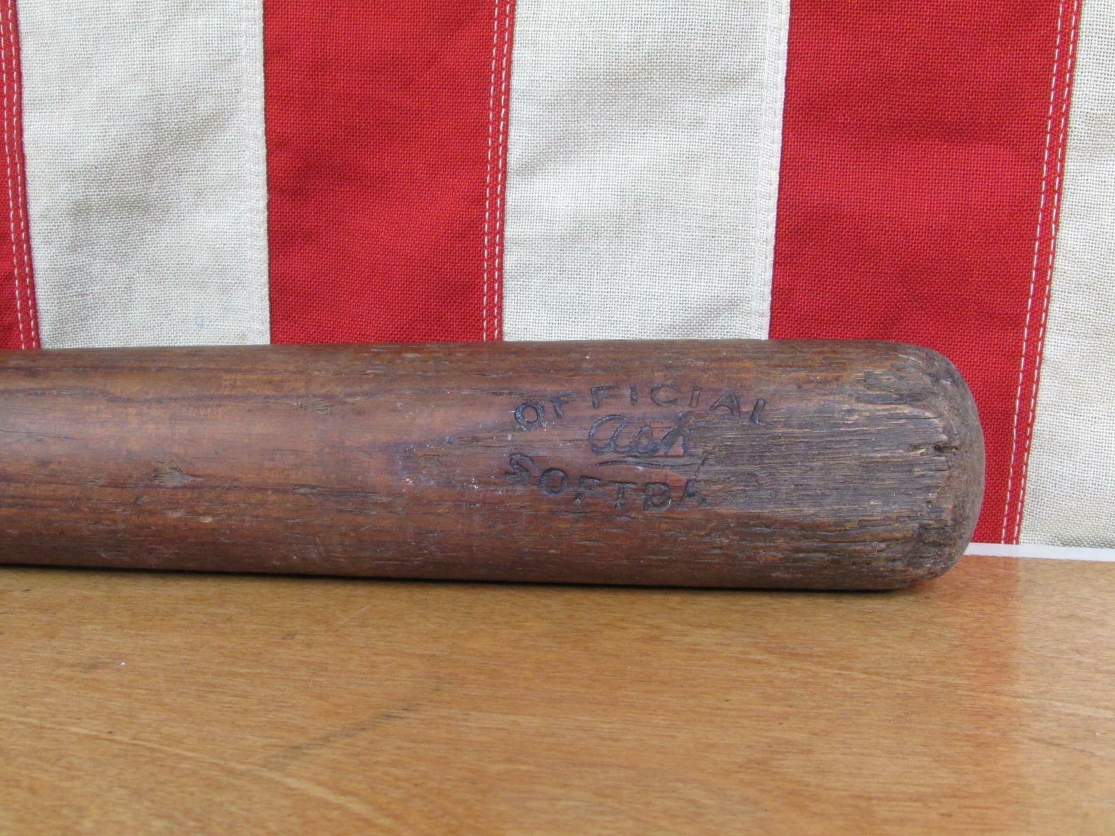 Vintage 1920s Zinn Beck Bat Co.Wood Baseball Bat No.8 Ash Official