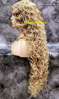 LACE FRONT FULL WIG EXTRA LONG SPIRAL CURLS LAYERED MEDIUM  display picture 2