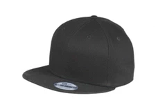 New Era NE400 9Fifty Blank Hat/Cap Black Flat Brim Snap Back