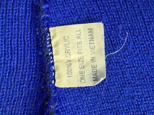 VTG VON DUTCH black Blue Knit Beanie Embroidered Logo (B1) - Picture 8 of 8