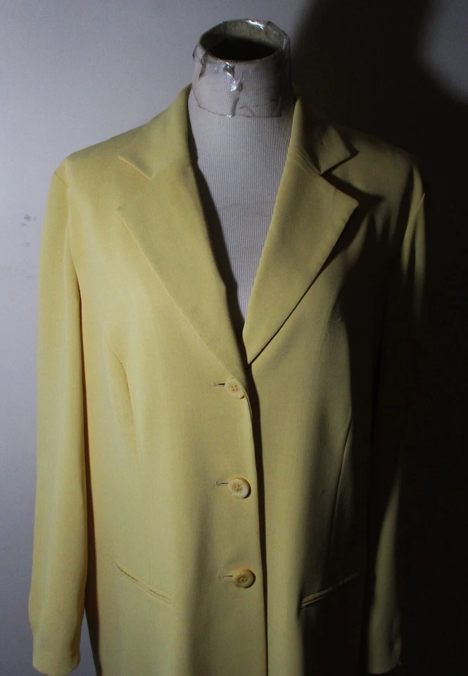Abrigo Midi VALERIE STEVENS Amarillo Laberinto Talla 16W Foto 2 de 4