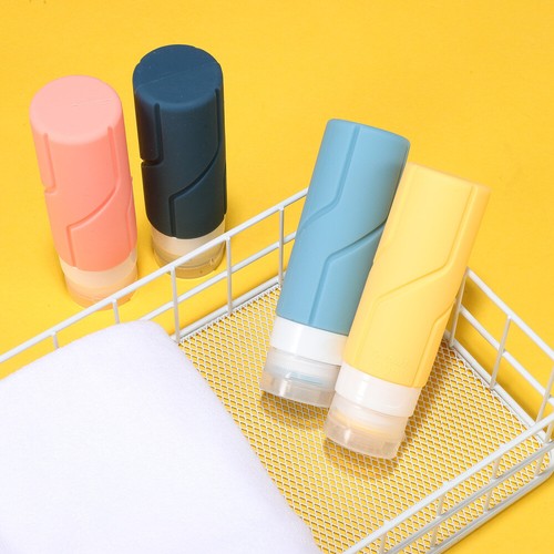4 Pcs Silicone Bottle Set Travel Jars Small Containers for Creams - Picture 9 of 11