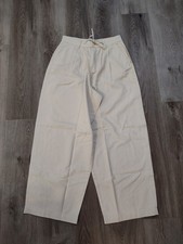 ASOS Design Pants Women's Size 30 Cream Wide Leg Trouser 30x32 NWT