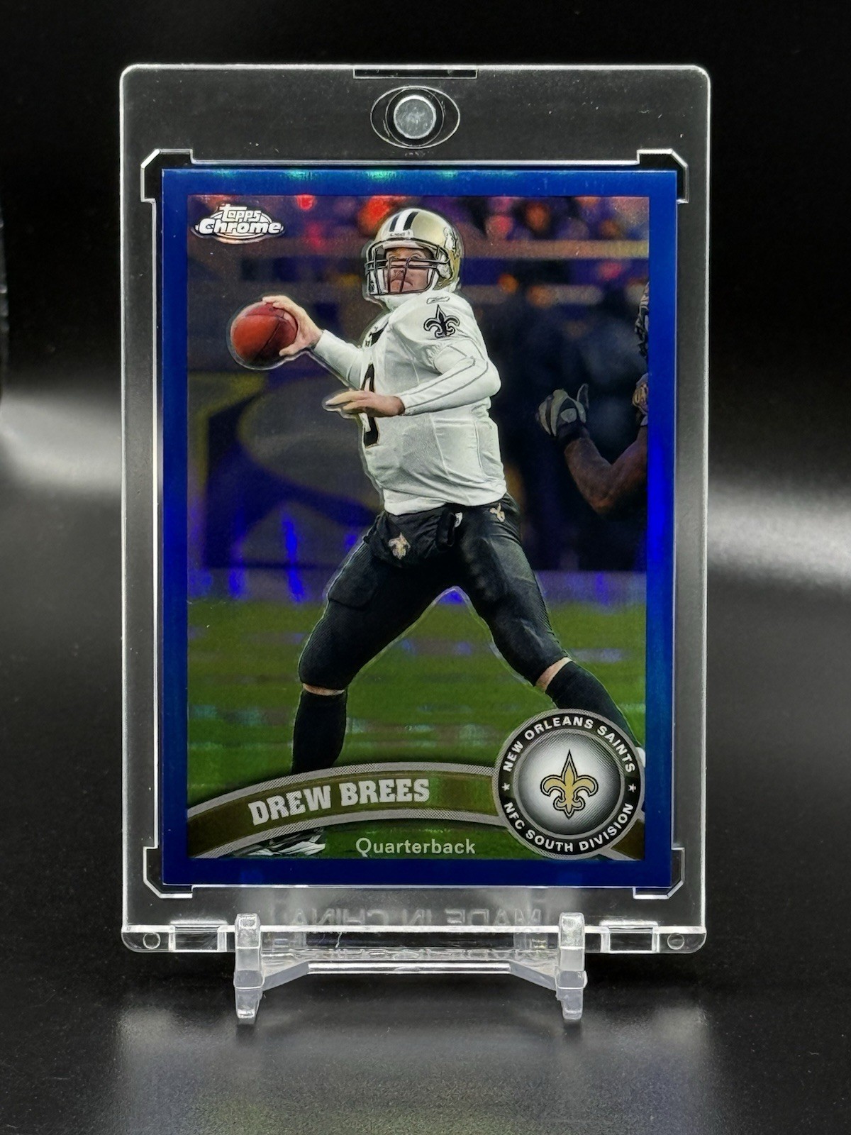 DREW BREES 2011 Topps Chrome Blue Refractor /199 New Orleans Saints CENTERED