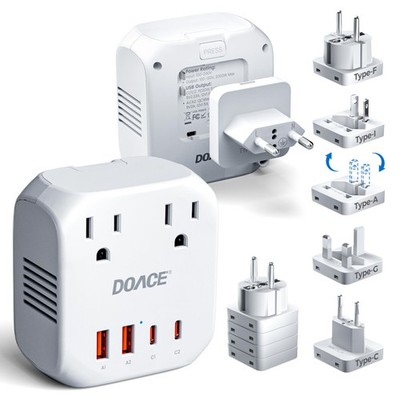 Upgraded 2000W Voltage Converter US to Europe for Hair Dryer - 220V to 110V C...