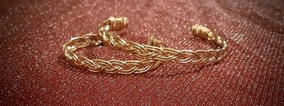 Braided Pure Copper Handmade wire wrapped Adjustable cuff Bracelets