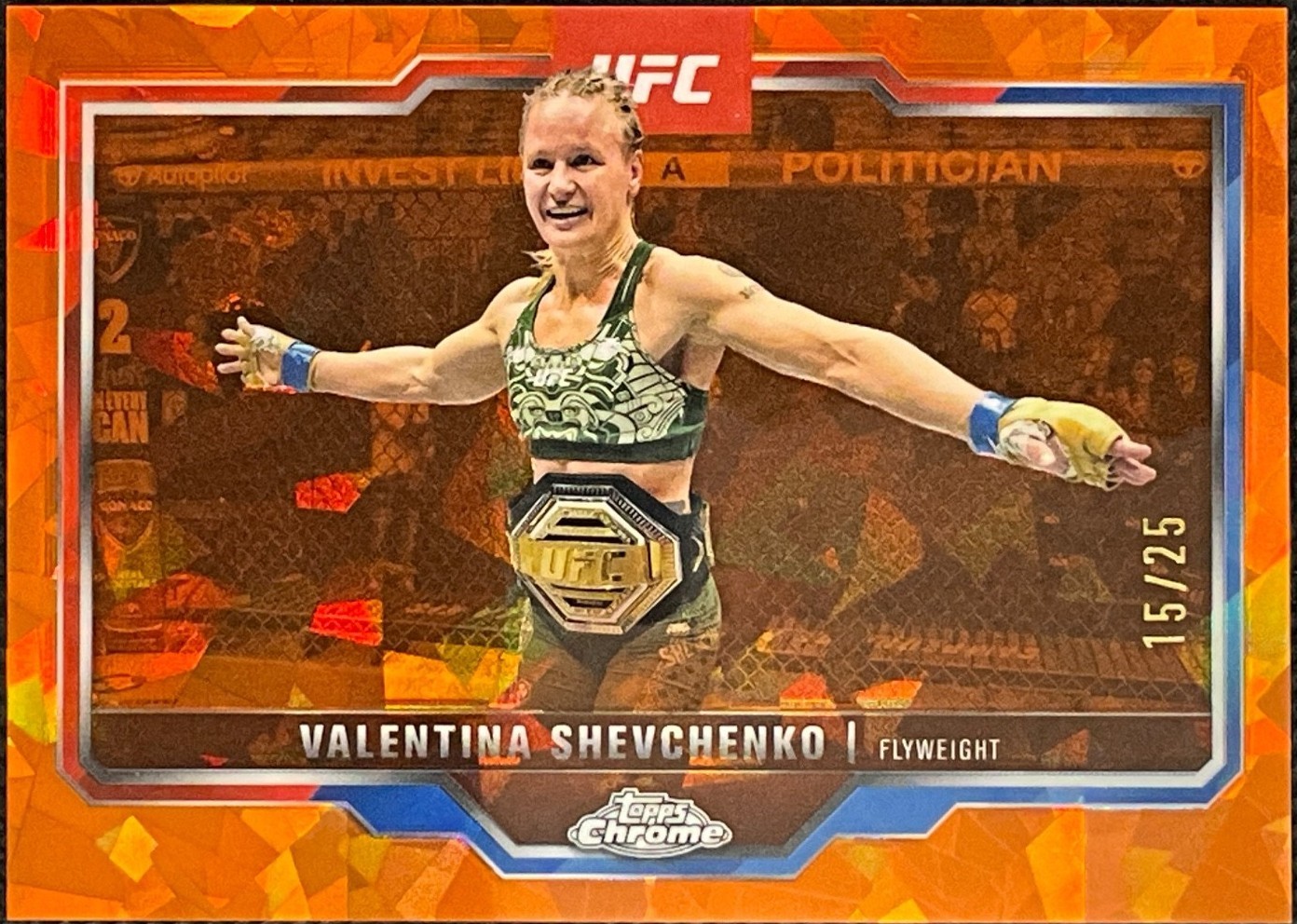 Carte Collector UFC 2025 Topps - Valentina Shevchenko Patch Midnight - Édition Limitée /25