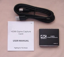 4K Audio Video Capture Card, USB 3.0 HDMI Video Capture Device Full HD Recording