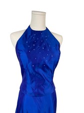 Vintage Jessica McClintock for Gunne Sax Shimmer Ocean Blue 2pc Formal Dress S