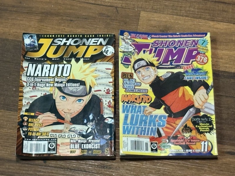 Rare Shonen Jump Magazines With Cards Sasuke Blue Dragon