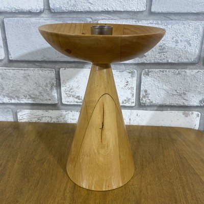  Vintage IKEA Holz Holz FALANG Kerzenständer/Kegelkerzenhalter 18 cm hoch 