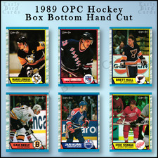 1989 OPC Hockey Box Bottom Hand Cut Cards (A-L) / Pick Your Cards - Complete Set