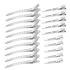 40Pcs Metal Duck Billed Hair Clips for Styling Sectioning,Silver for Women Long