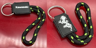 Kawasaki Schlüsselanhänger Leder Original & Neu Key chain Motorrad Schlüsselband