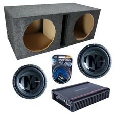 Vented Loaded Dual Enclosure w/ PRX1224 12" Sub, 750W Amplifier & 4GA Amp Kit
