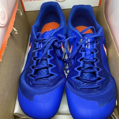 Nike Track Shoes Mens Size 10 Blue Zoom Rival Distance Running Spikes DC8749-401