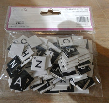Crafting/card making letter tiles (scrabble pieces) 150 pieces, black and white.