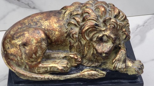 Sleeping Lion Shelf or Desk Statue Decoration Heavy - Picture 20 of 20