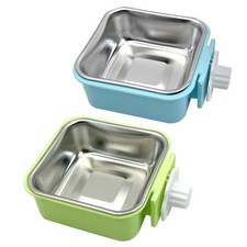 Crate Dog Bowl, Removable Stainless Steel Hanging Pet Kennel Cage Bowl Food ...