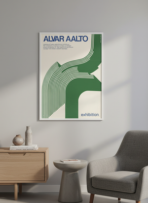 Alvar Aalto展ポスター　MOMA Alvar Aalto Between Humanism and Materialism MOMA Poster, 1998
