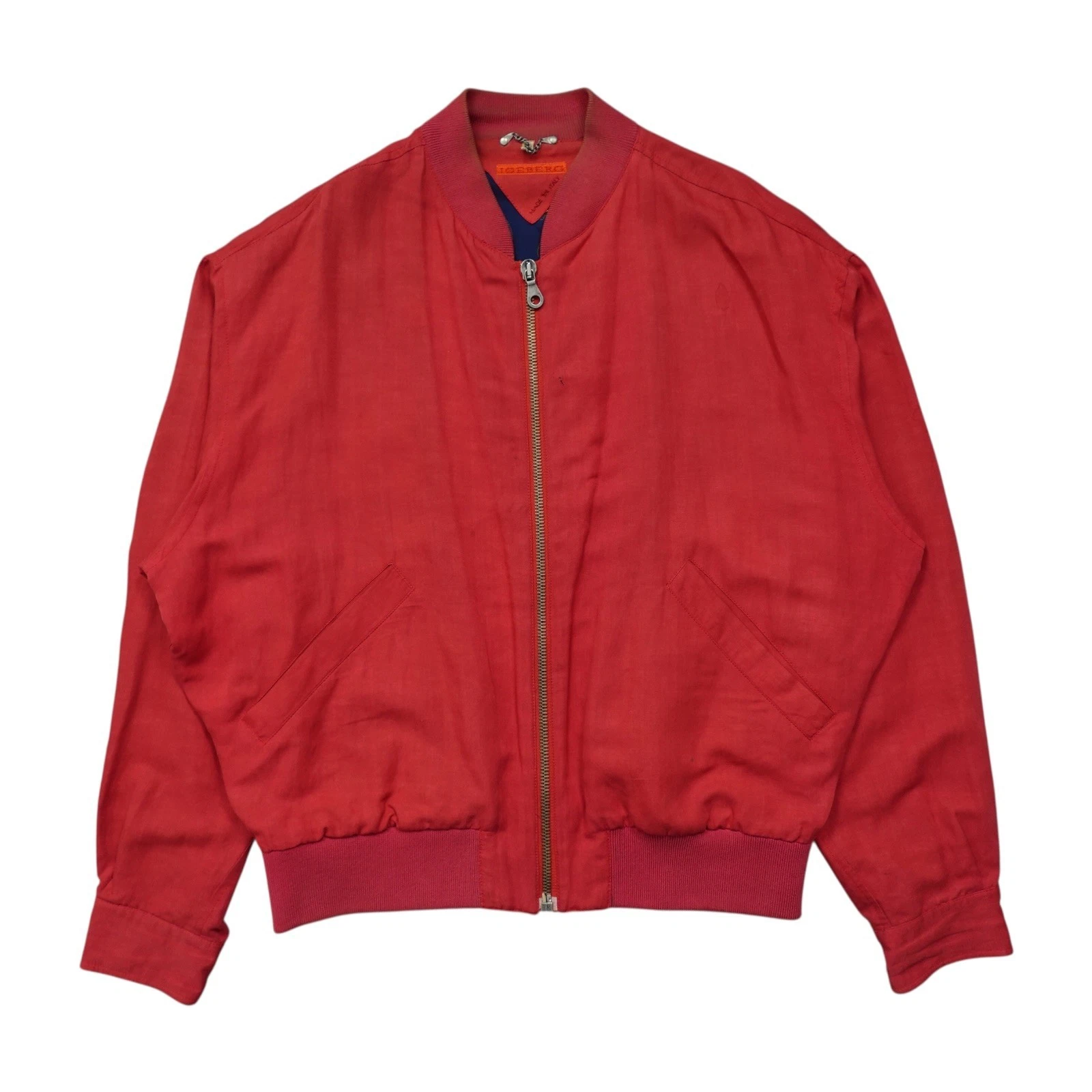 VTG 90s ICEBERG PEANUTS SNOOPY EMBROIDERED BOMBER JACKET RAYON LINEN SIZE 50 - product detail image 3