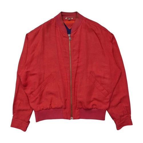 VTG 90s ICEBERG PEANUTS SNOOPY EMBROIDERED BOMBER JACKET RAYON LINEN SIZE 50 image 3