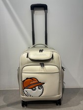 Malbon Golf Clubhouse Signature Essentials Trolly Boston Bag Beige