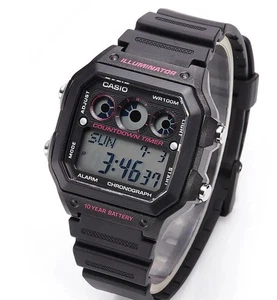 Casio AE-1300WH-1A2VDF Digital Square Sports Men's Urethane Watch Original New