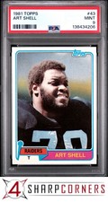 1981 TOPPS #43 ART SHELL RAIDERS HOF PSA 9