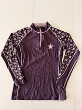 Mini LeMieux Fig Base Layer Long Sleeve 1/4 Zip Top Shirt 11-12Y