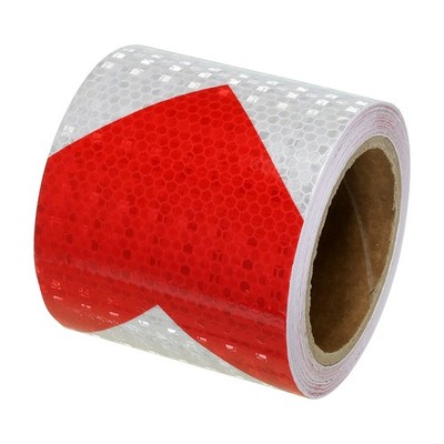 Reflective Tape, 4''x33 Ft Waterproof Reflective Tape, Red-white
